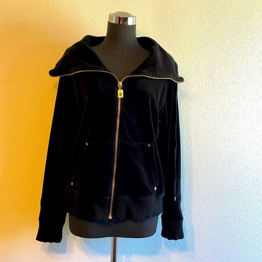 Michael Kors velour sweat jacket.